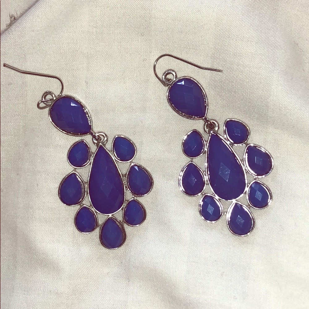 Brilliant Blue stone earrings